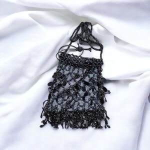 Bijoux Terner Black Quartz Sequin Beaded Formal Purse